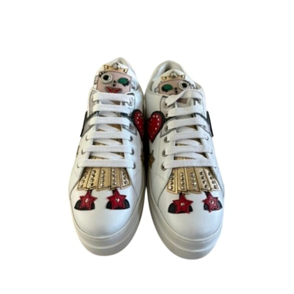 Prada Robot Queen Patchwork Embellished White Pla… - image 1